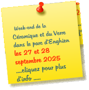 Week-end de la Cramique et du Verre dans le parc dEnghien les 27 et 28 septembre 2025       ....cliquez pour plus dinfo .....